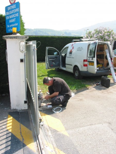 Maintenance d'un portail coulissant